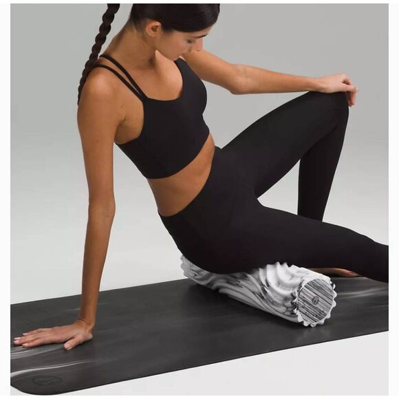 Lululemon Double Roller foam gray black white athletic gym yoga 20in. - Picture 1 of 5